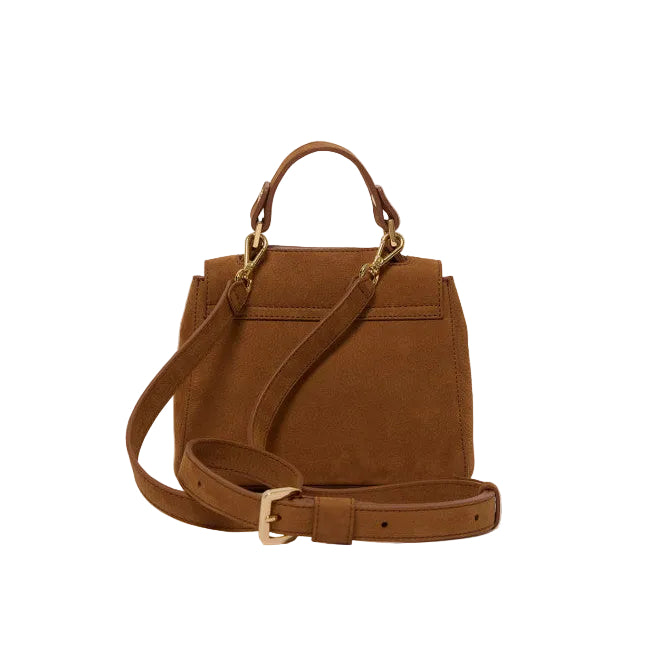 Borsa Sveva Nabucco Mini a mano in pelle nabuk con tracolla