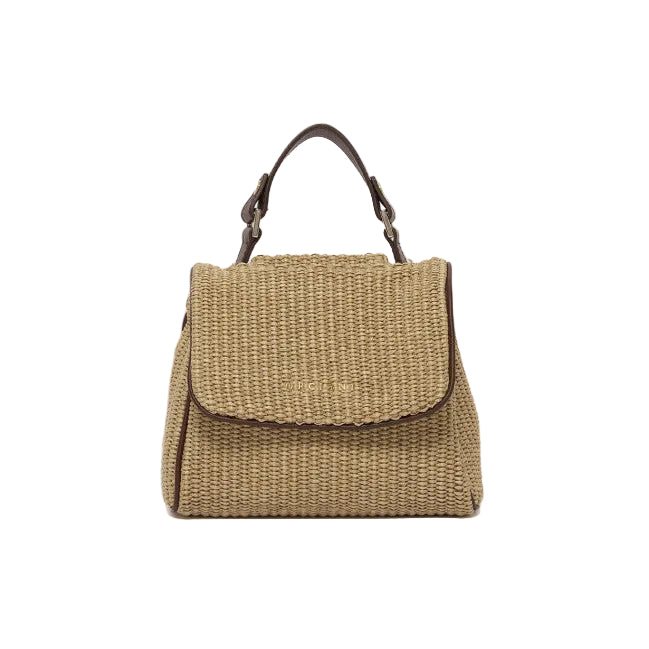 Borsa Sveva Zanzibar Mini a mano in tessuto e pelle