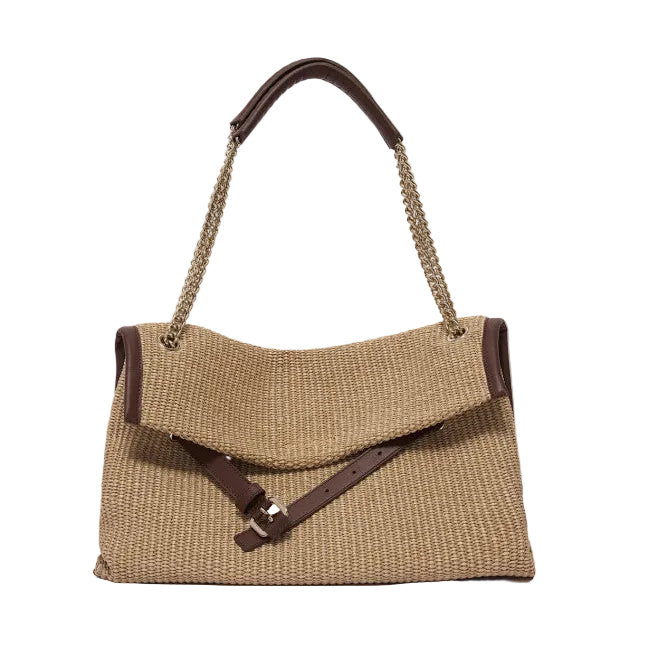 Borsa Venus Zanzibar Midi a spalla in tessuto e pelle