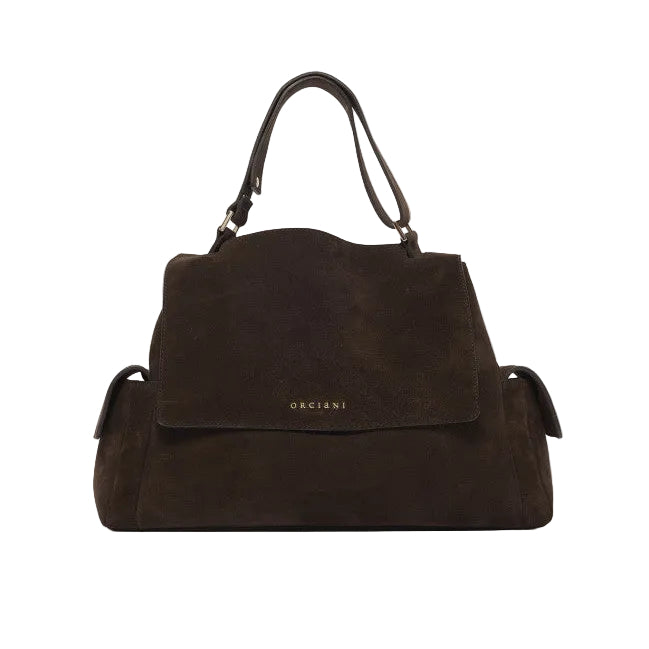 Borsa Sveva Peach Cargo Midi a spalla in suede