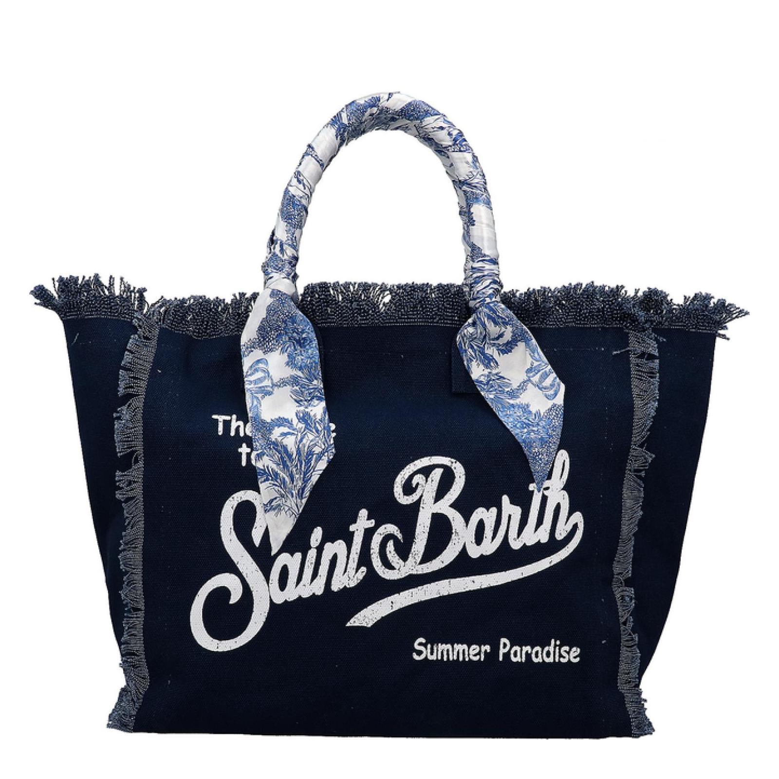 Borsa Vanity in Canvas con Foulard