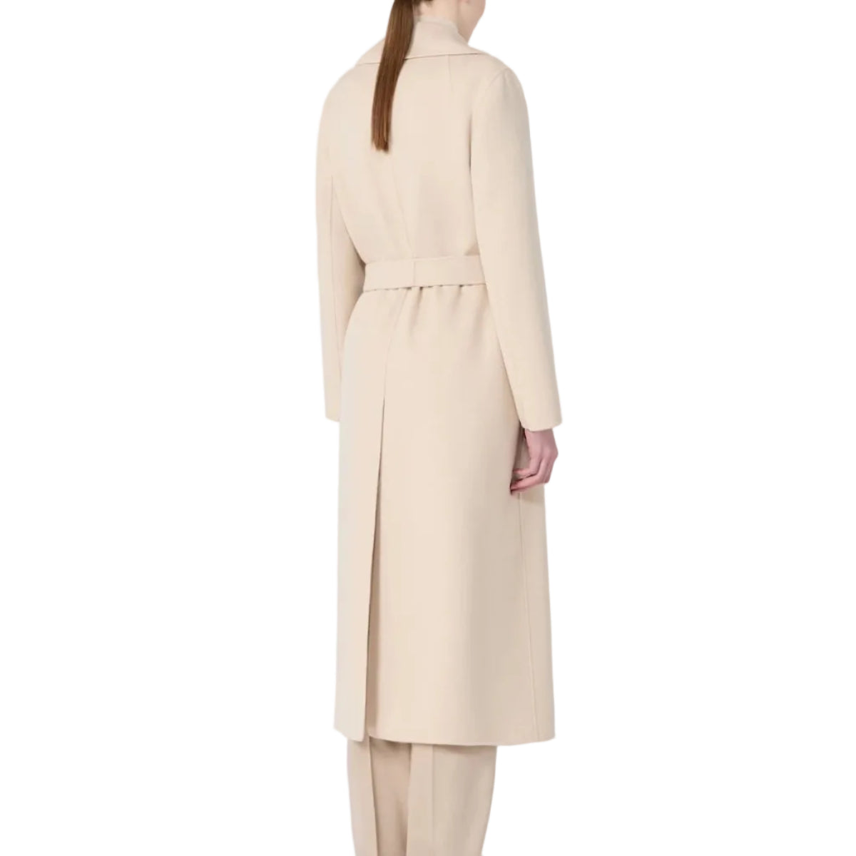 Cappotto a vestaglia in drap di lana Poldo
