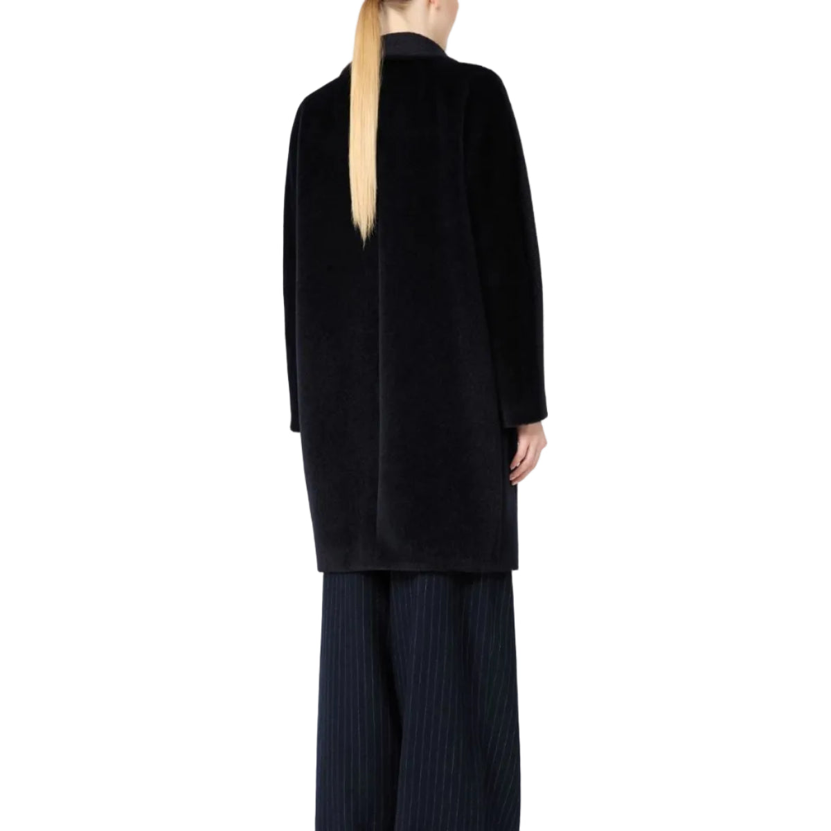 Cappotto midi in alpaca e lana Roseto