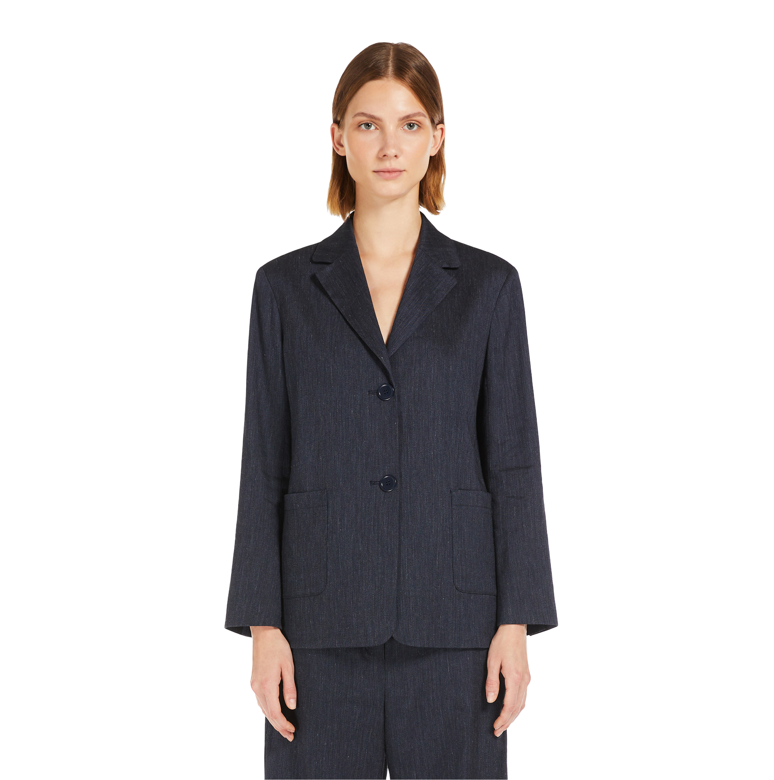 'S Max Mara Giacca monopetto effetto denim