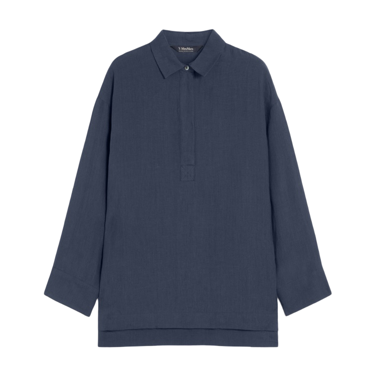 'S Max Mara Camicia polo in tela di lino