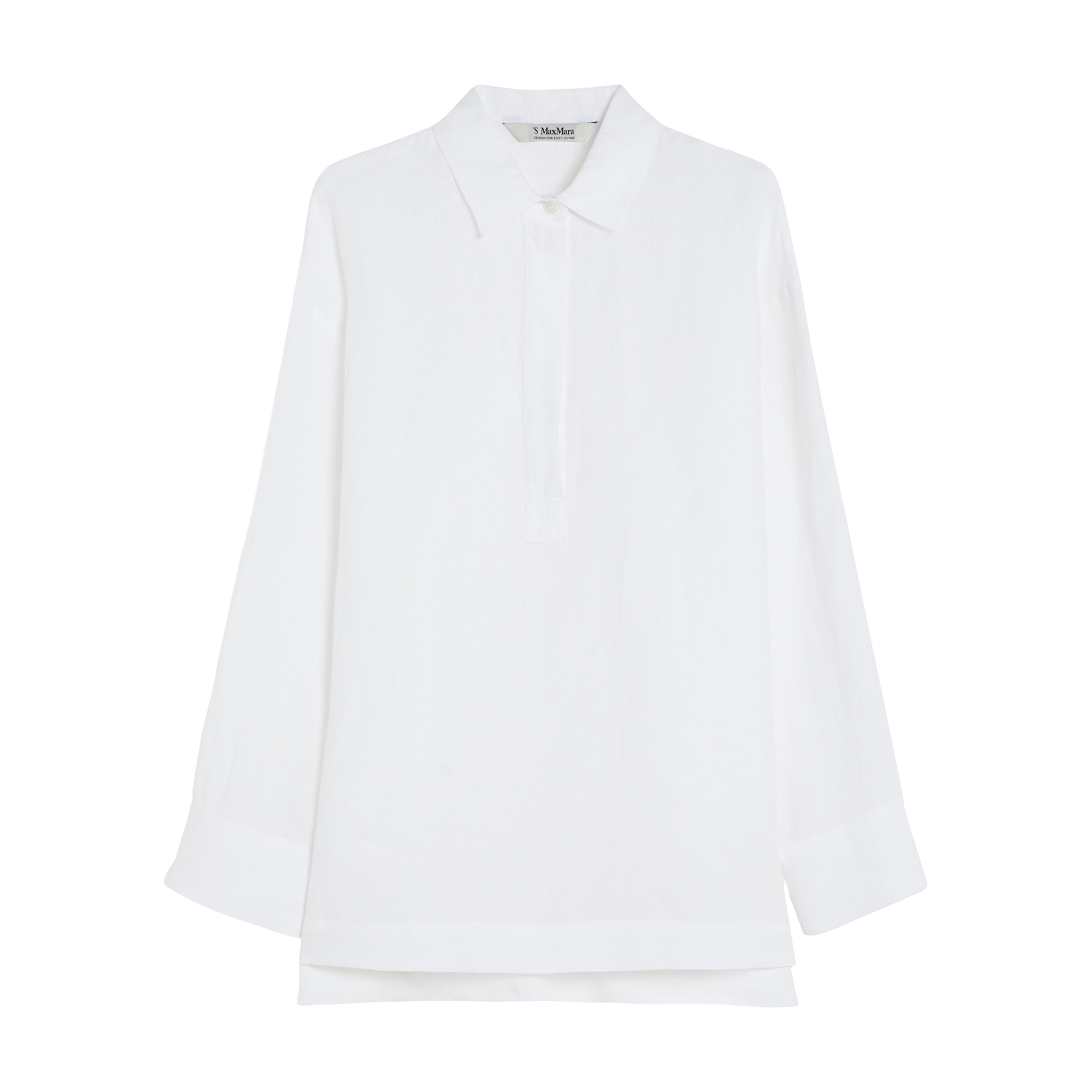 'S Max Mara Camicia polo in tela di lino