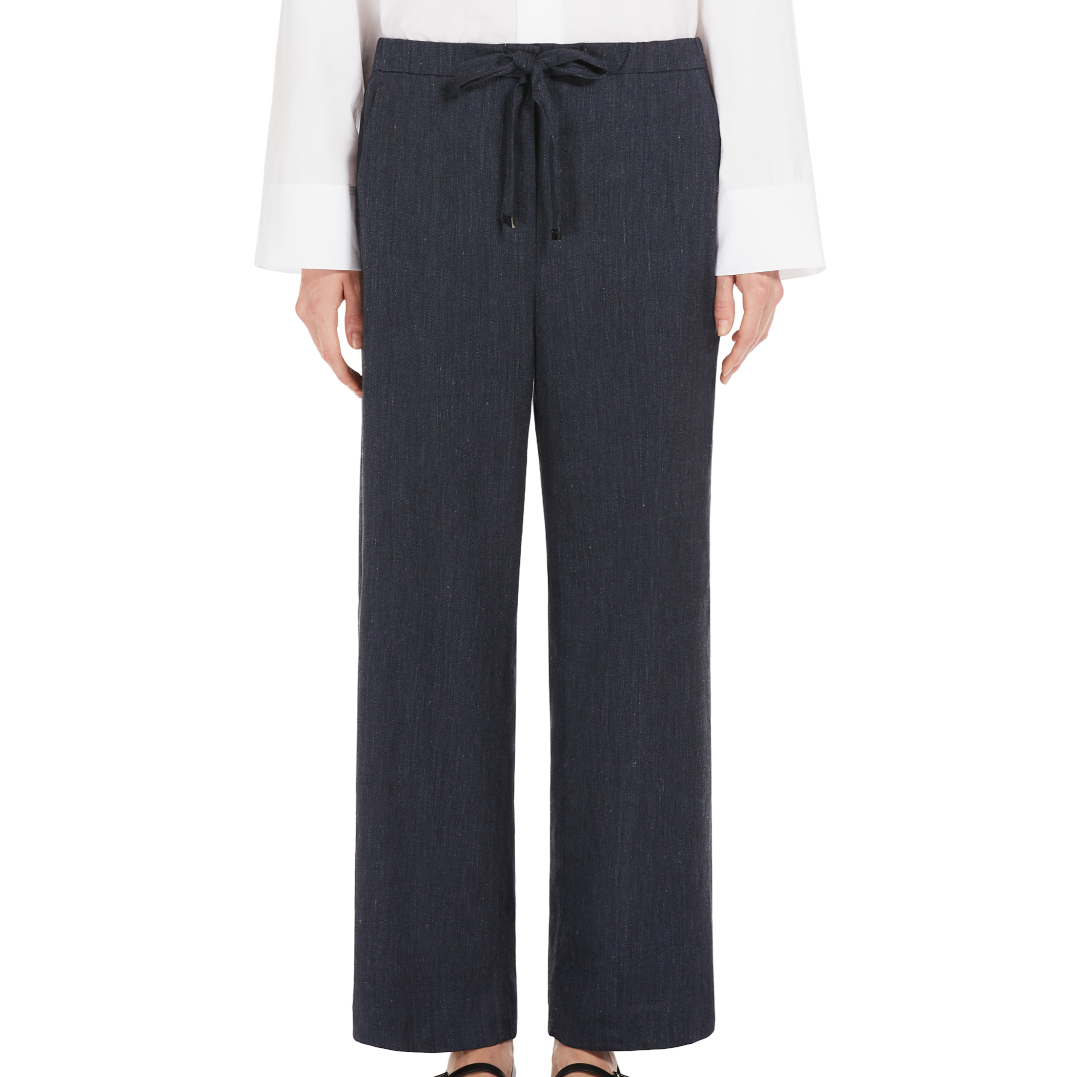 'S Max Mara Pantalone Largo Effetto Denim