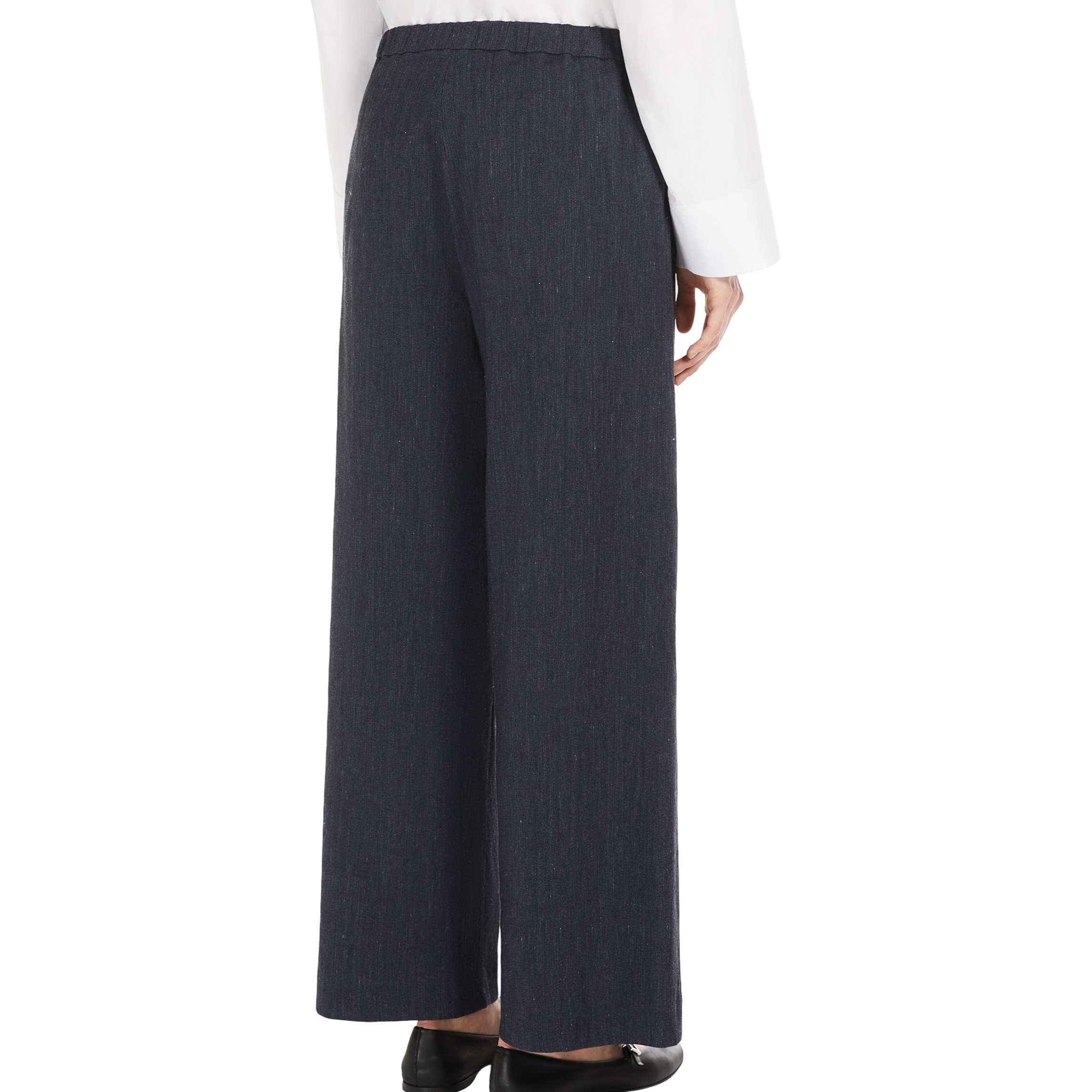'S Max Mara Pantalone Largo Effetto Denim