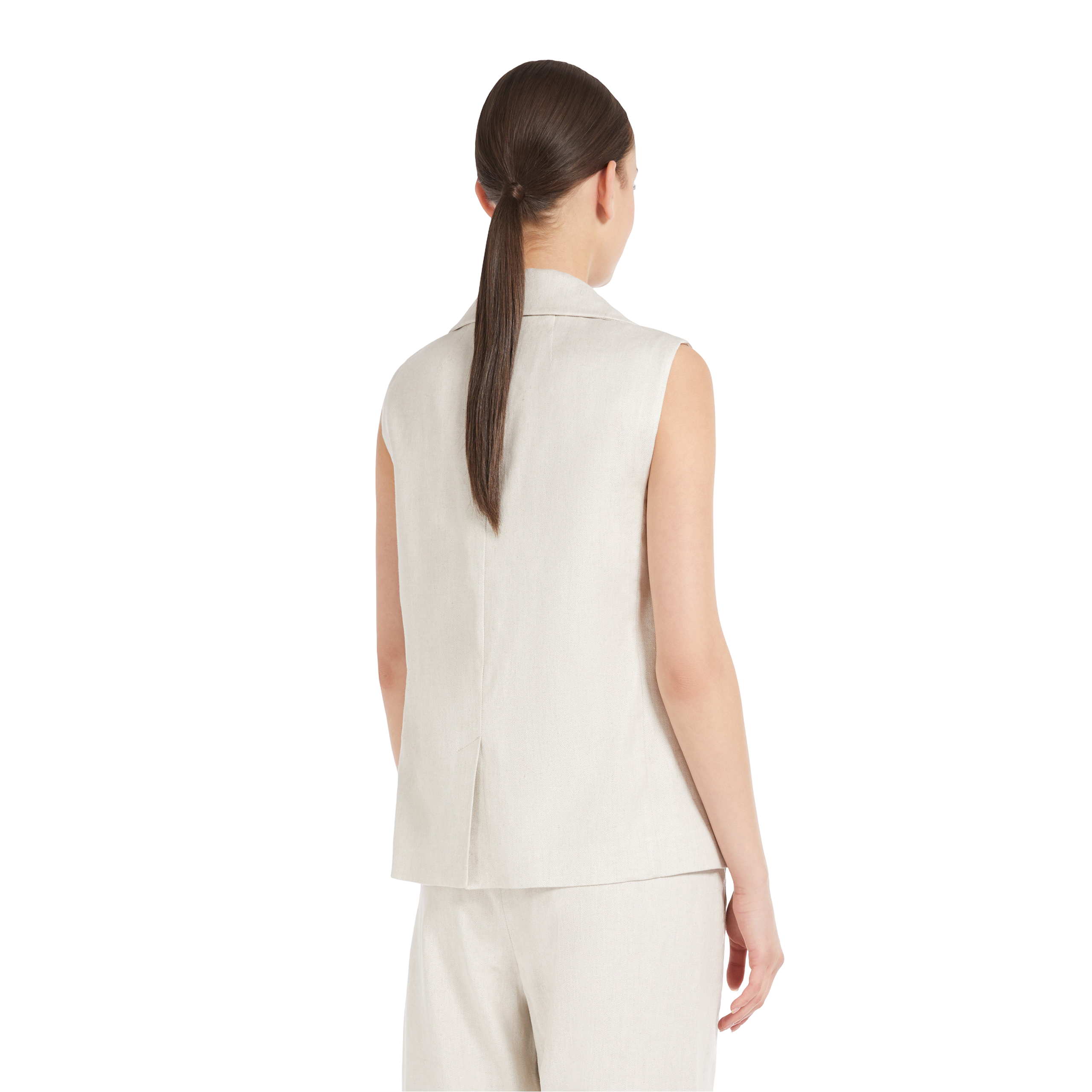 'S Max Mara Giacca gilet in lino stretch
