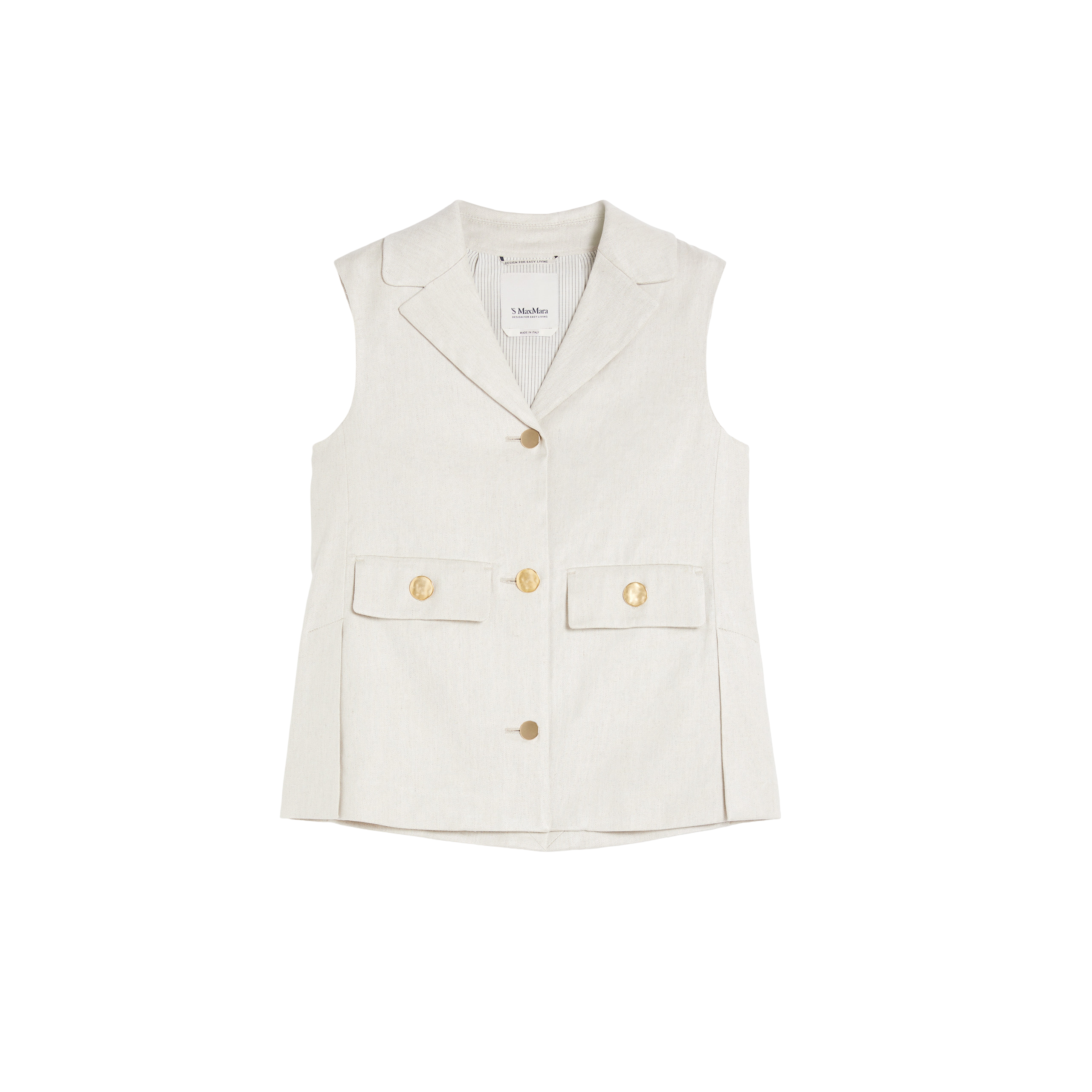 'S Max Mara Giacca gilet in lino stretch