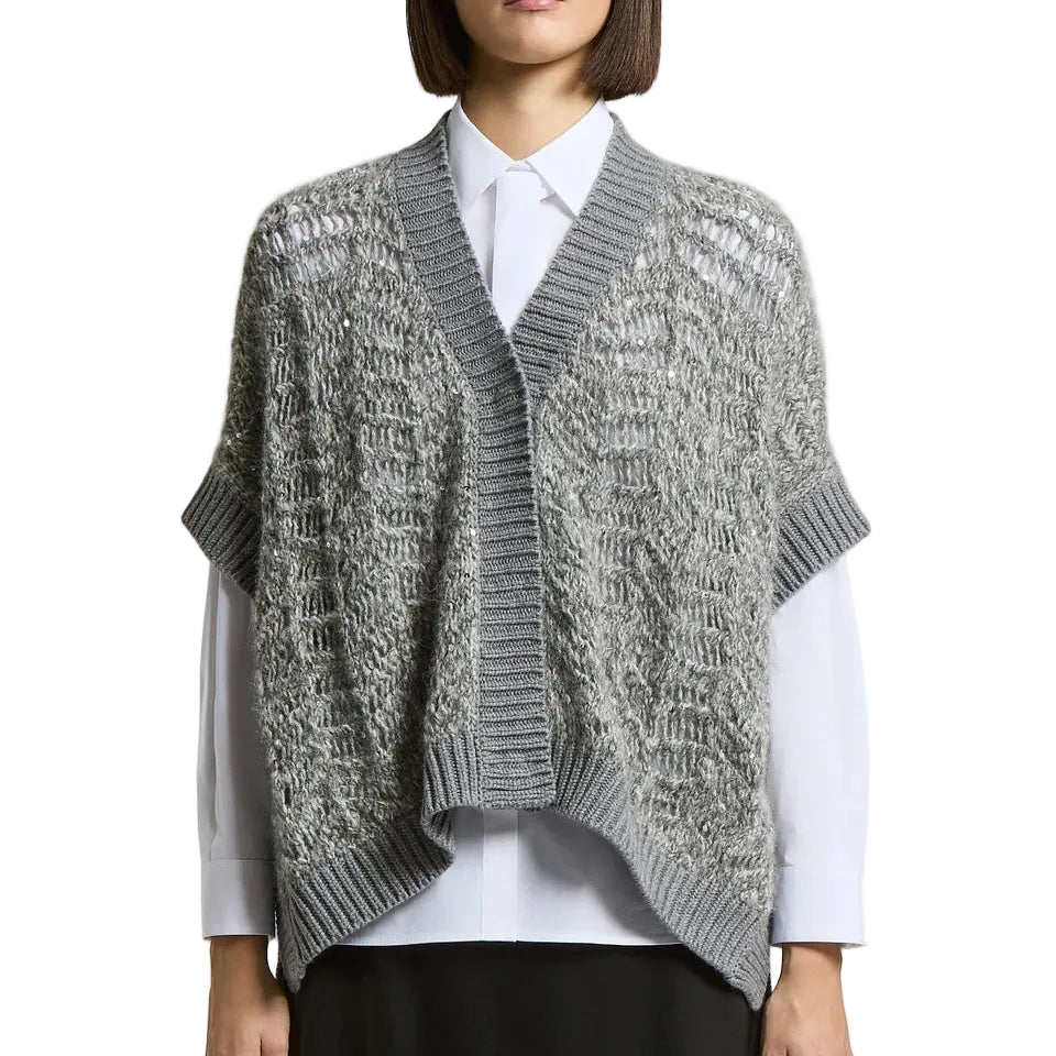 Mantella in lana, seta e cashmere