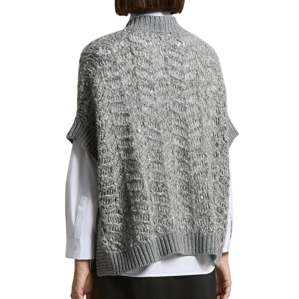Mantella in lana, seta e cashmere