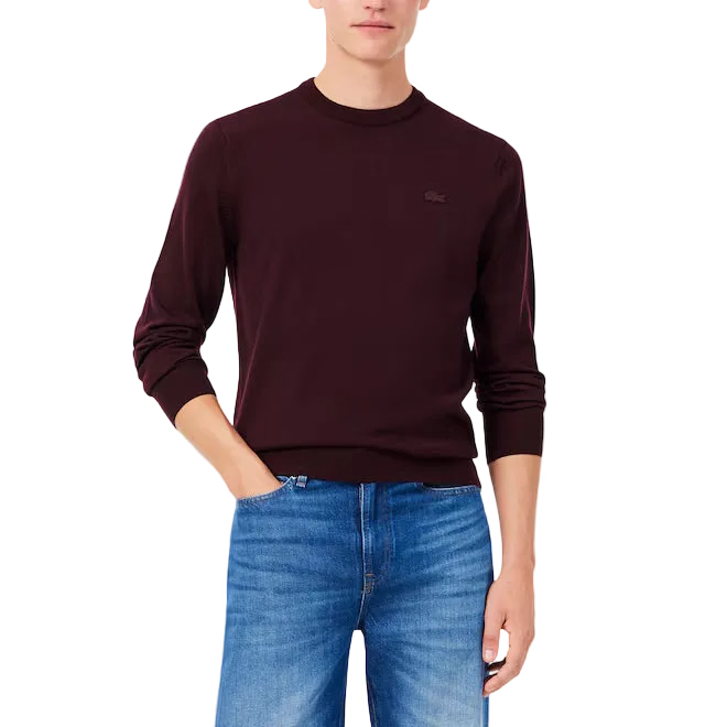 Maglione girocollo in lana merino
