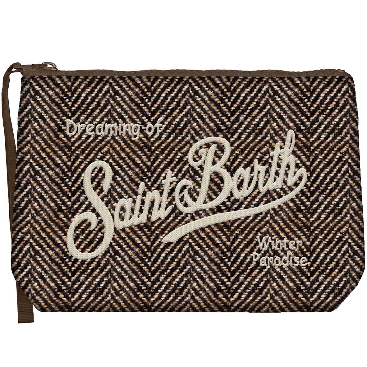 Pochette Aline Wool in fantasia Herringbone