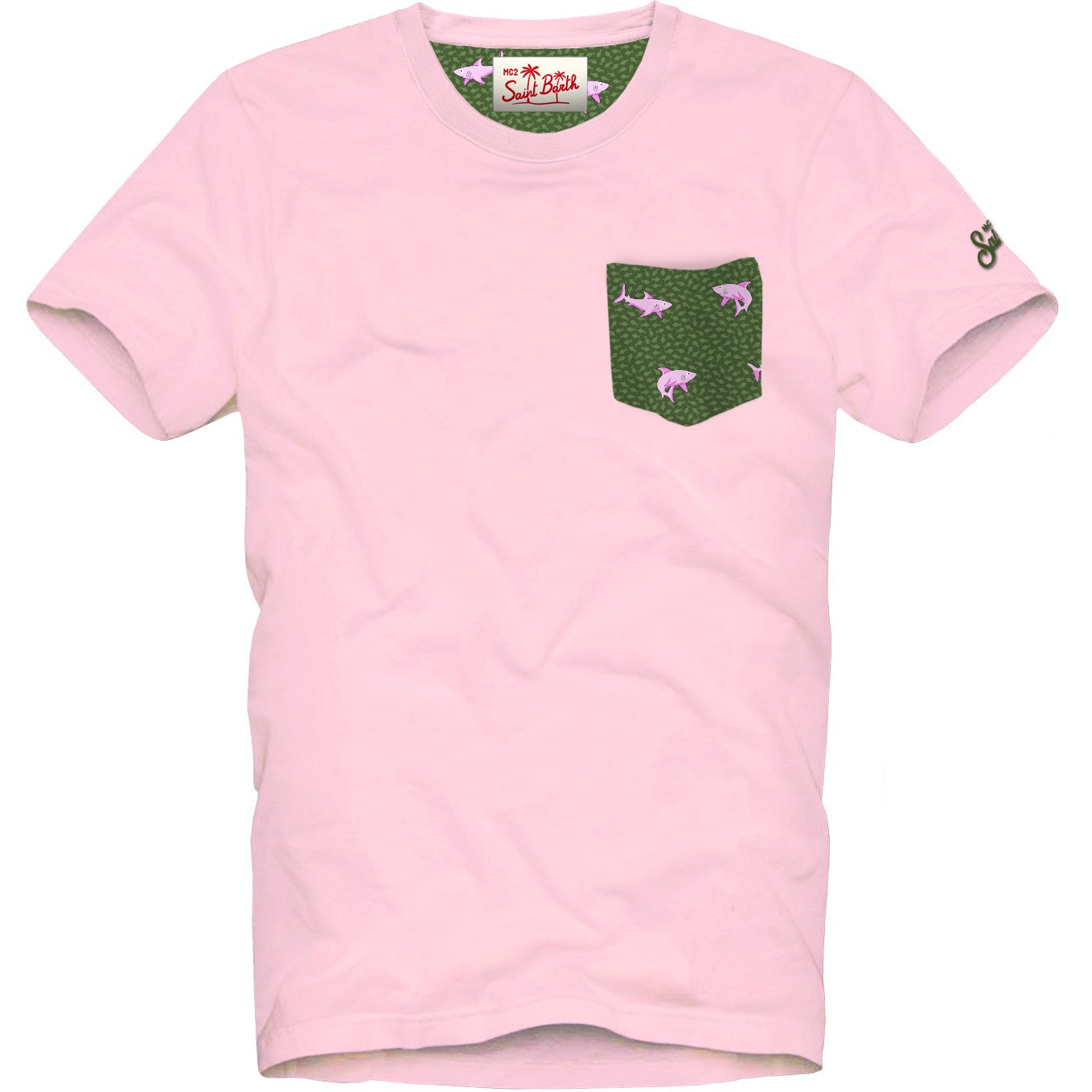 T-Shirt Blanche con Taschino