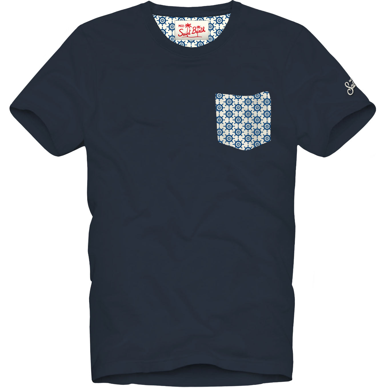 T-Shirt Blanche con Taschino