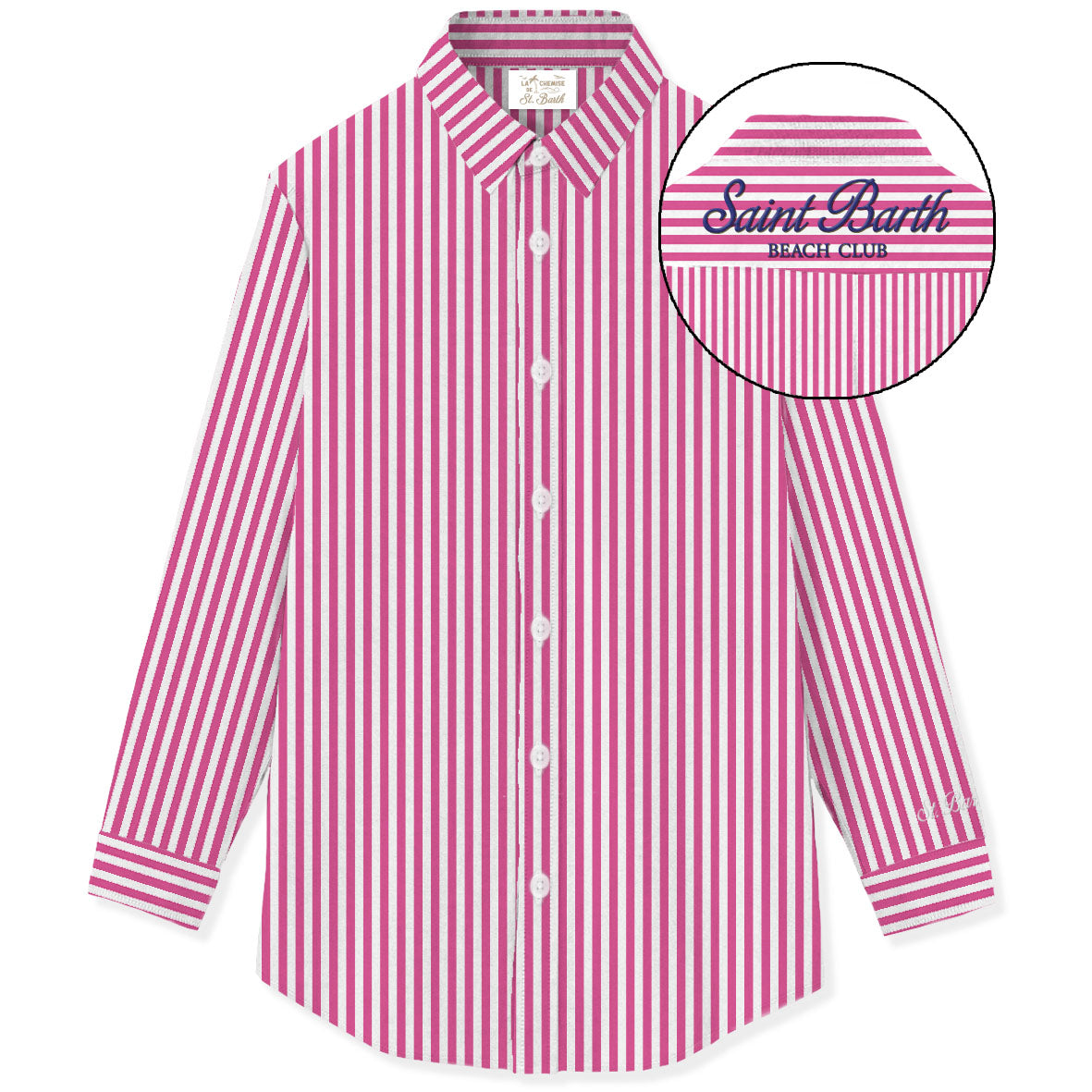 Camicia a RIghe Brigitte con Ricamo