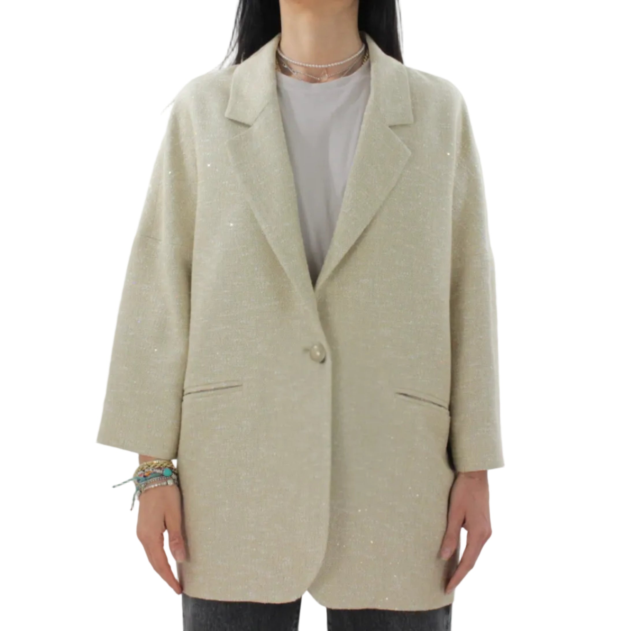 Caban in Lurex Bruna
