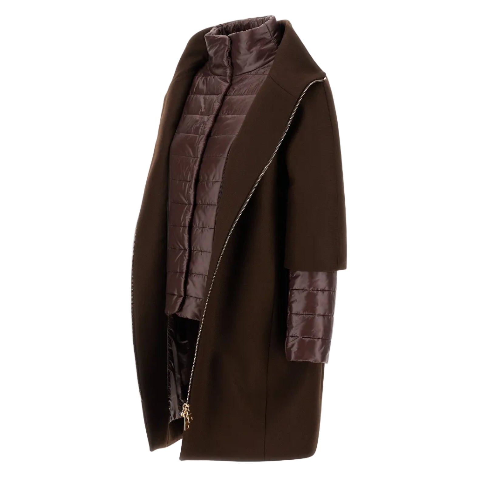 CAPPOTTO A UOVO IN ECO WOOL E ULTRALIGHT