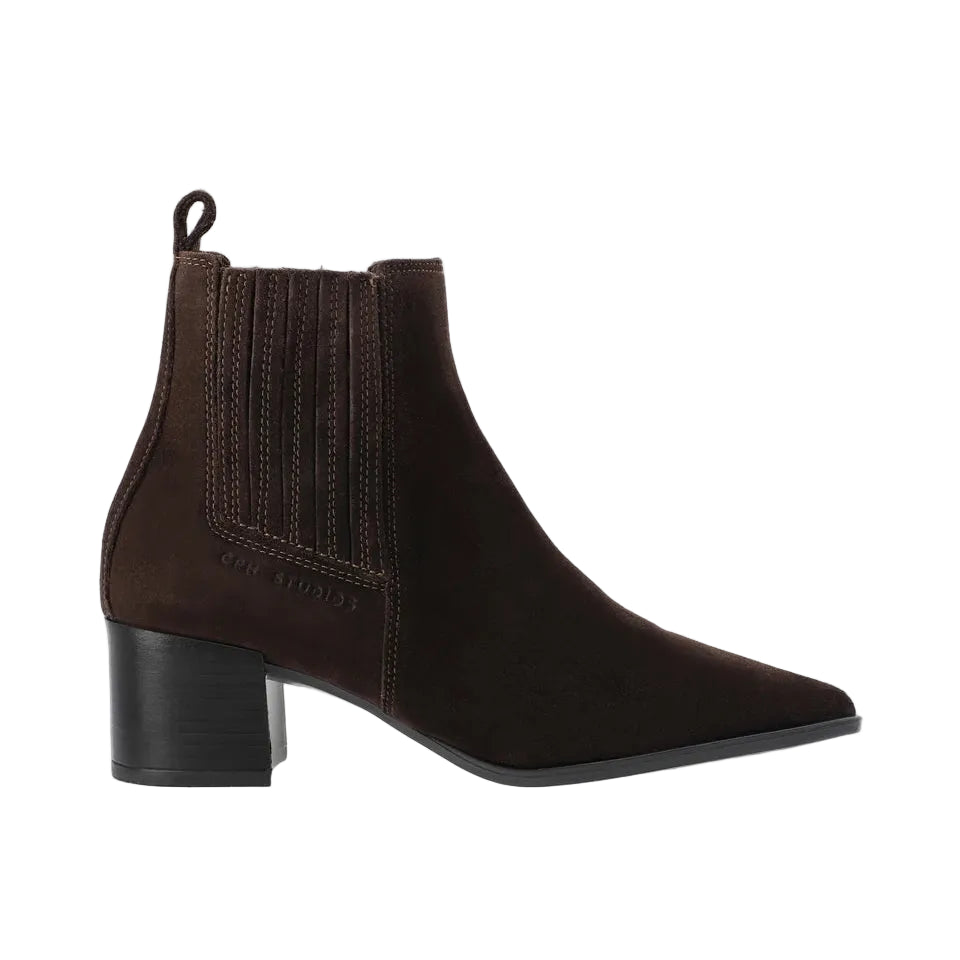 Stivaletto in Suede con Tacco