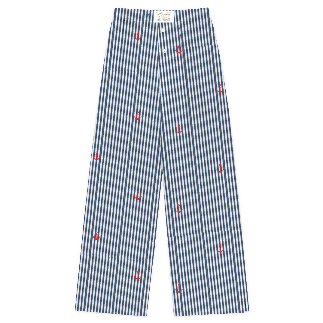 Pantaloni in Seersucker Doha