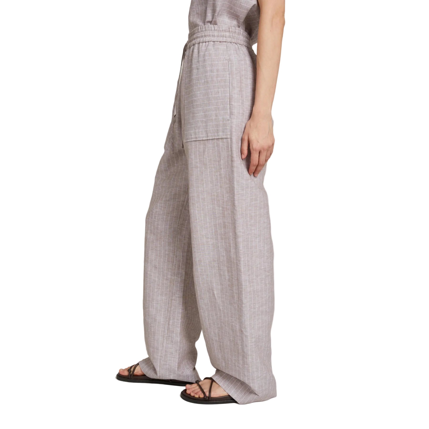 Pantalone in Tela di Lino Fauna