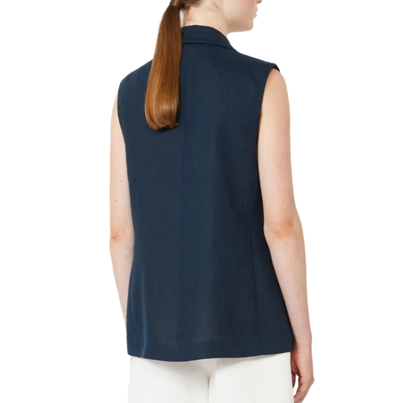 Gilet in Canvas di Puro Lino Bird