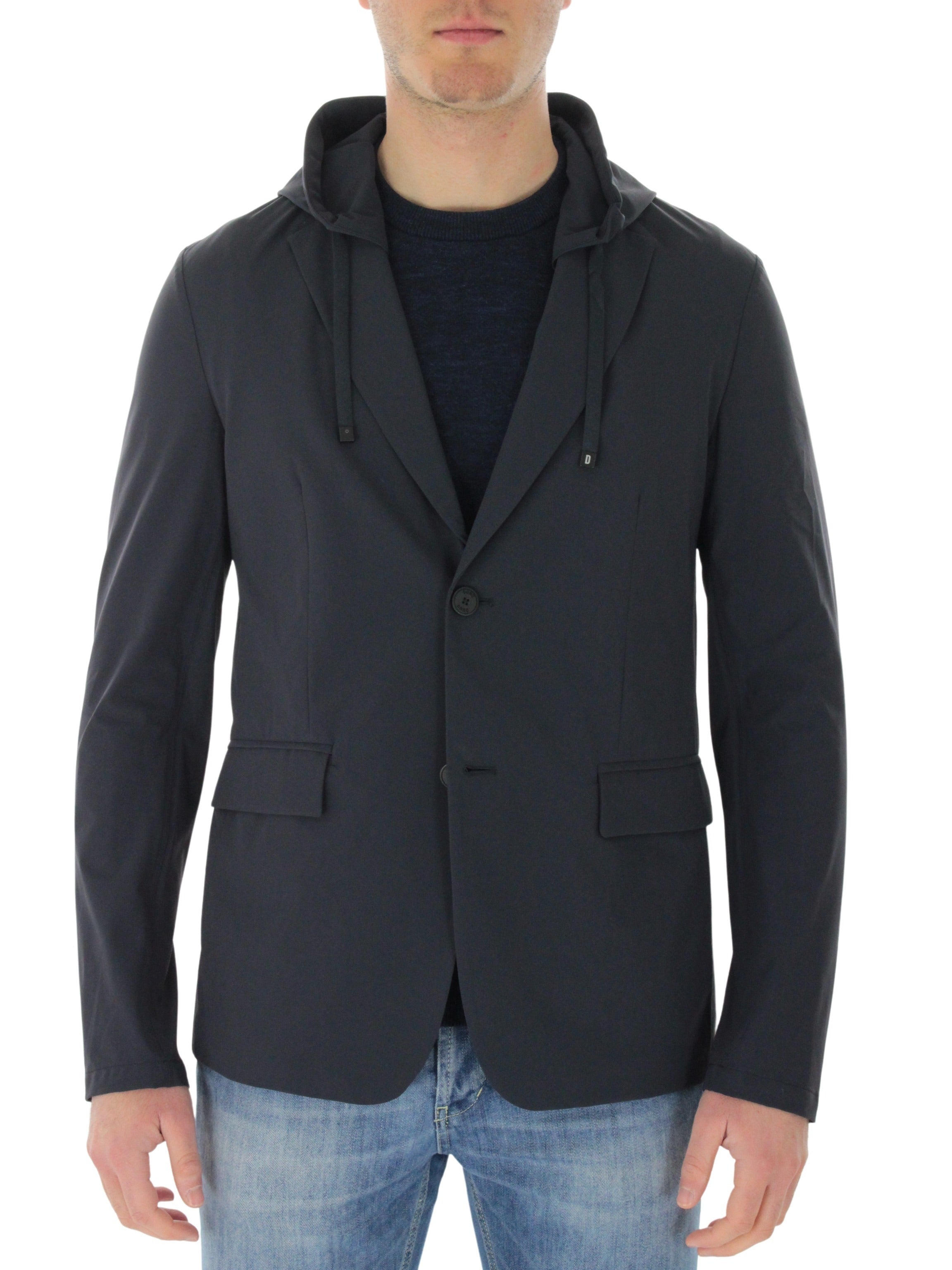 Blue Trevi combo hood hood jacket
