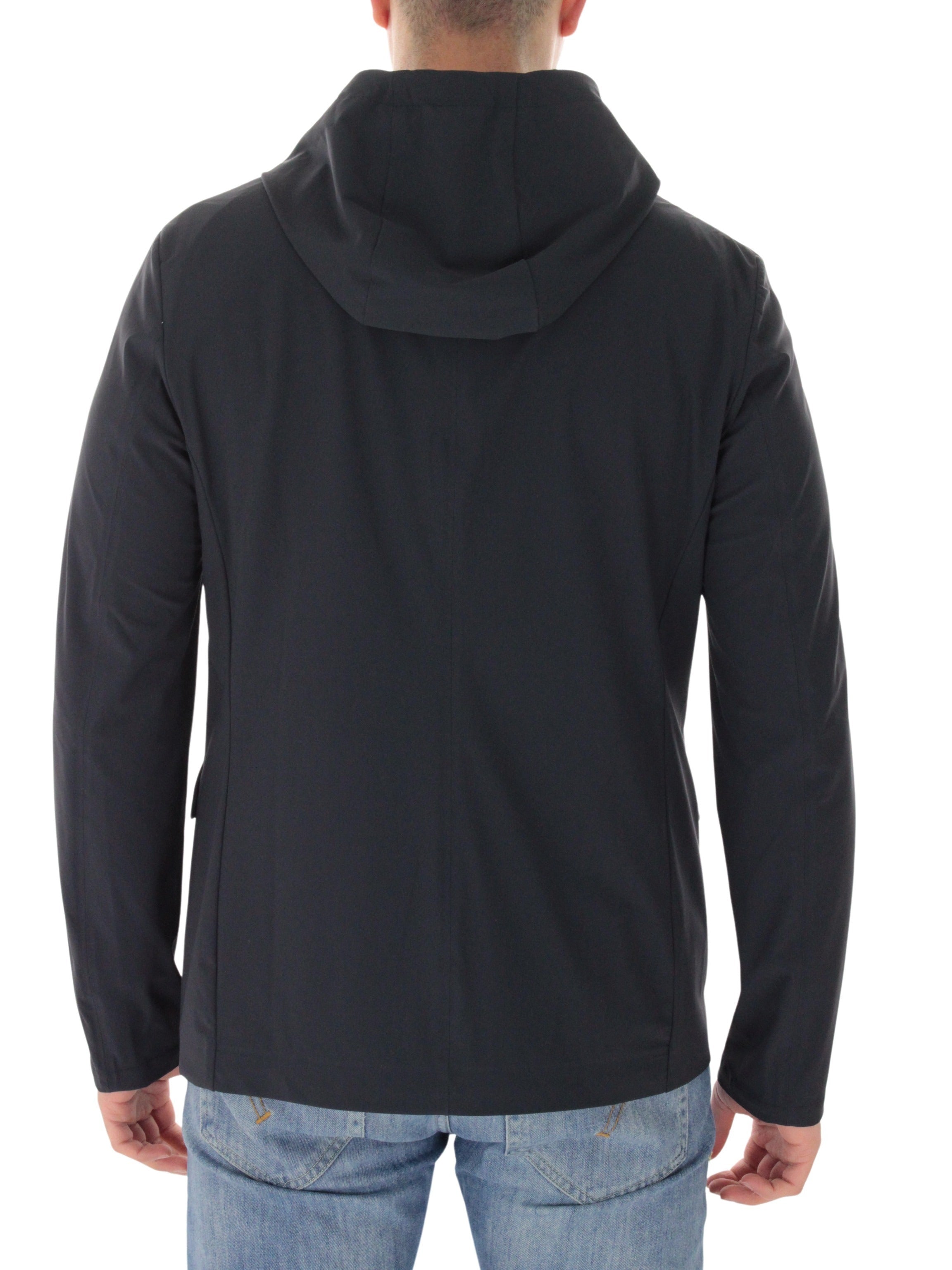 Blue Trevi combo hood hood jacket