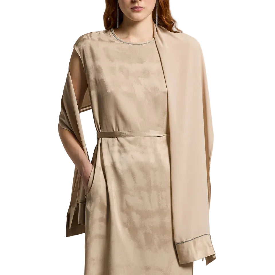 Sciarpa in georgette in viscosa jacquard