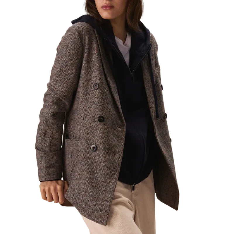 Doppiopetto luxury herringbone tweed