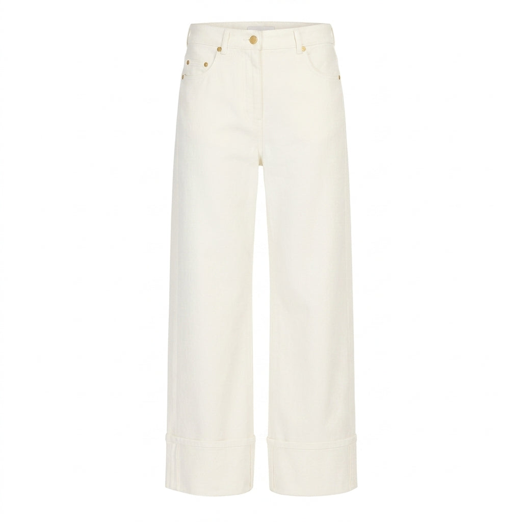 Pantalone in Bull di Cotone Stretch