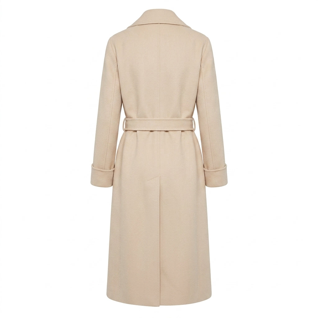Cappotto a vestaglia in drap di lana Poldo