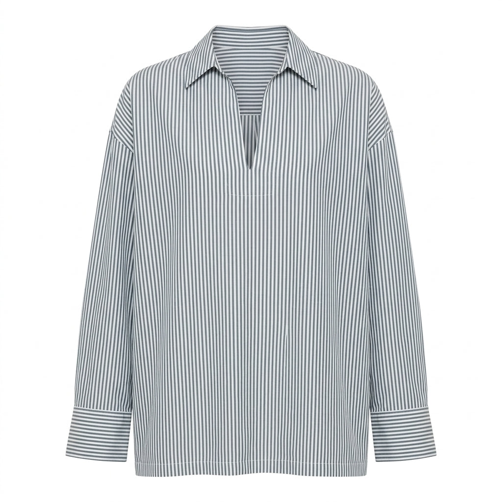 Blusa in popeline di cotone Cristel