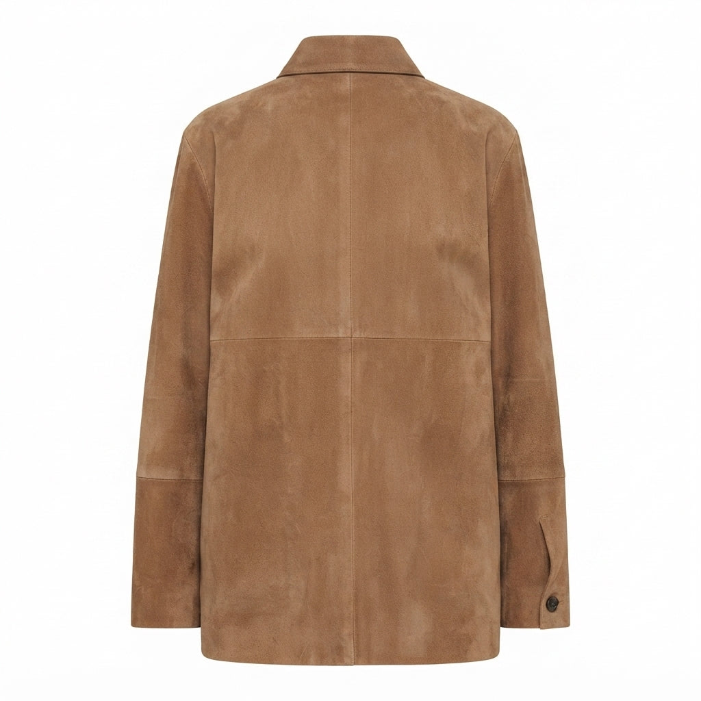 Giacca in Pelle Scamosciata