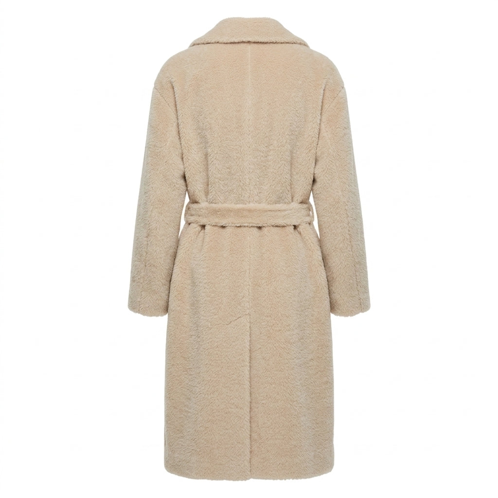 Cappotto doppiopetto in alpaca e lana