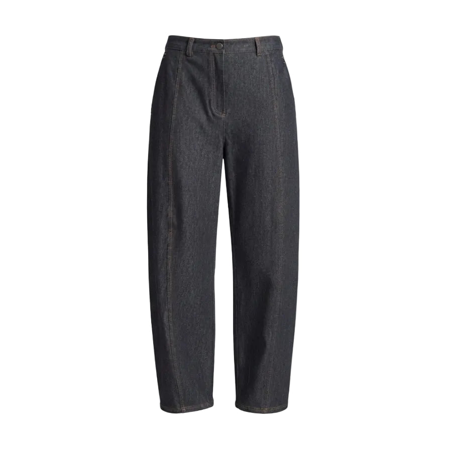 Pantalone barrel leg effetto denim Bevanda