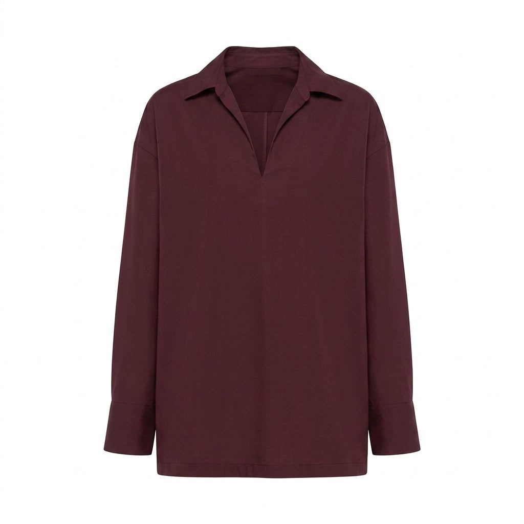 Blusa in popeline di cotone Cristel