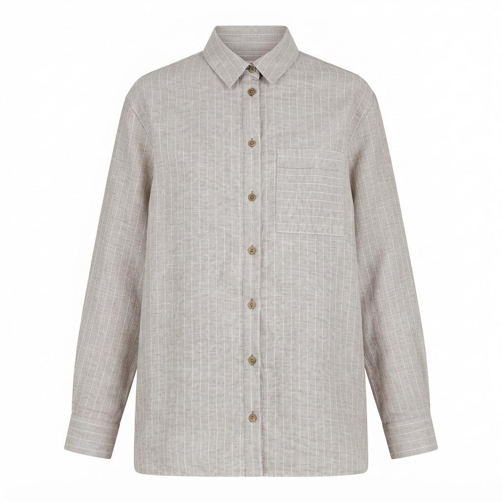 Camicia a Righe in Lino Ululo
