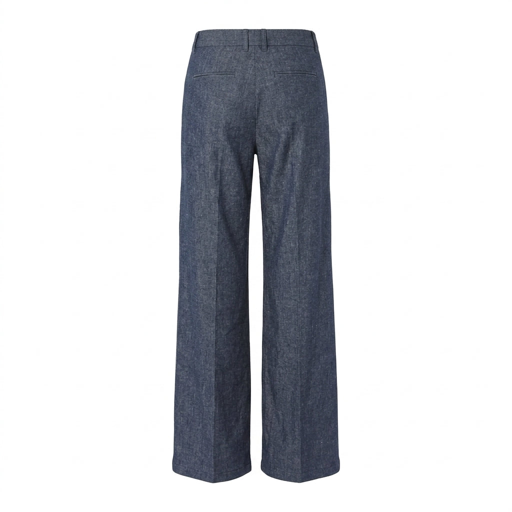 Pantalone Cinque Tasche Effetto Denim Abete