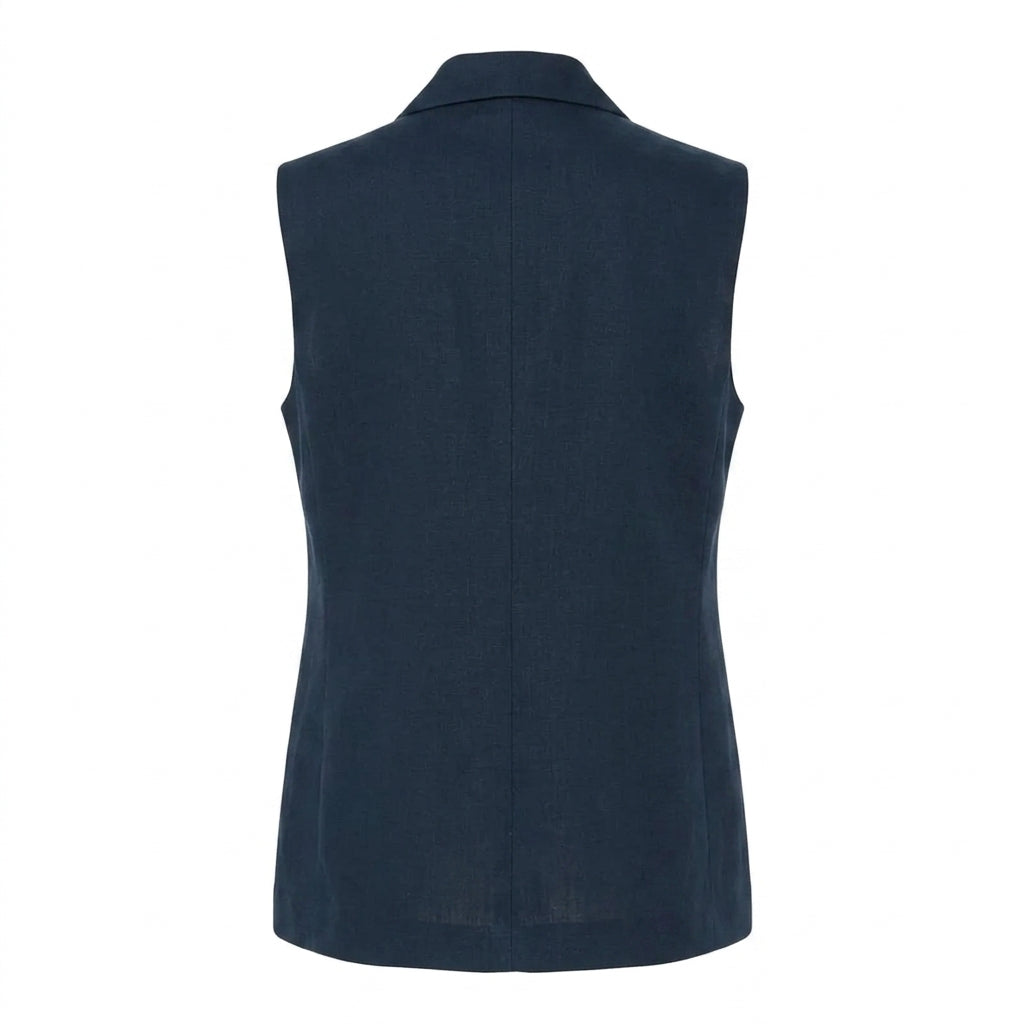 Gilet in Canvas di Puro Lino Bird