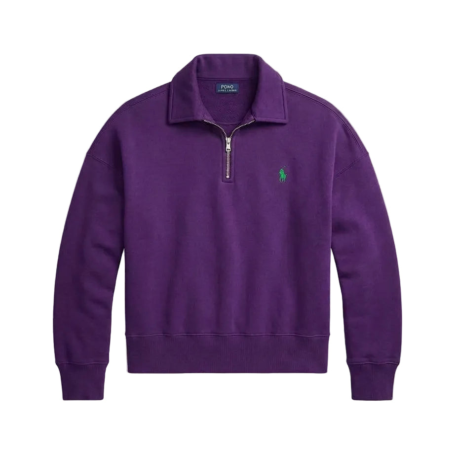Pullover con un quarto di cerniera