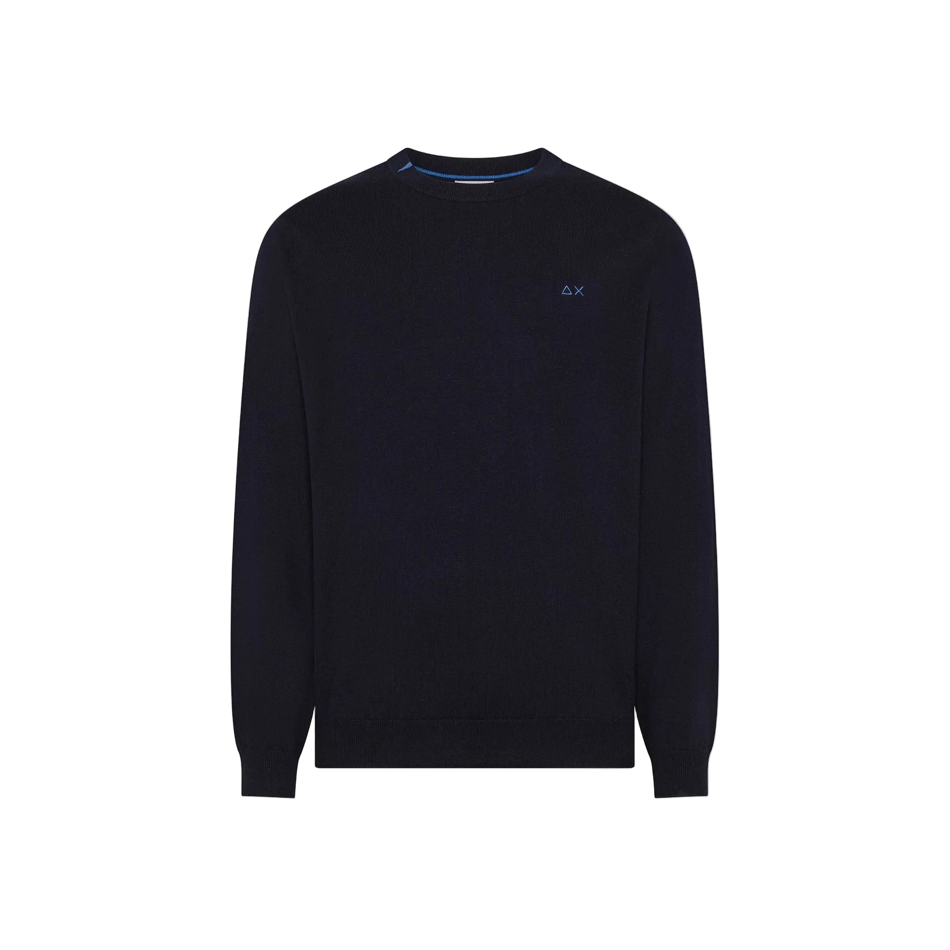 Maglia girocollo in cotone e lana