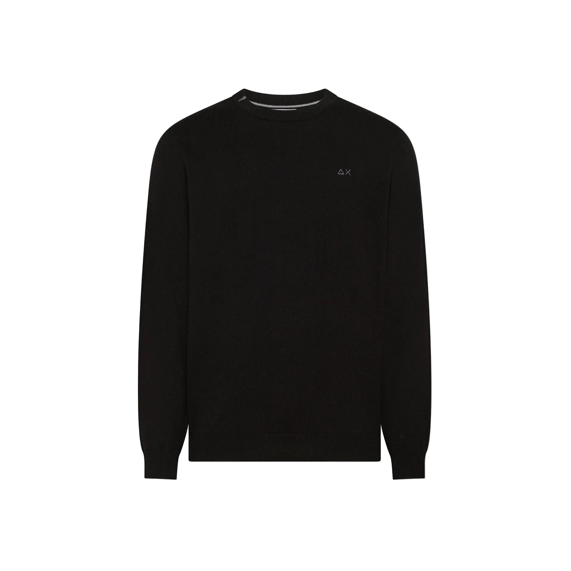 Maglia girocollo in cotone e lana