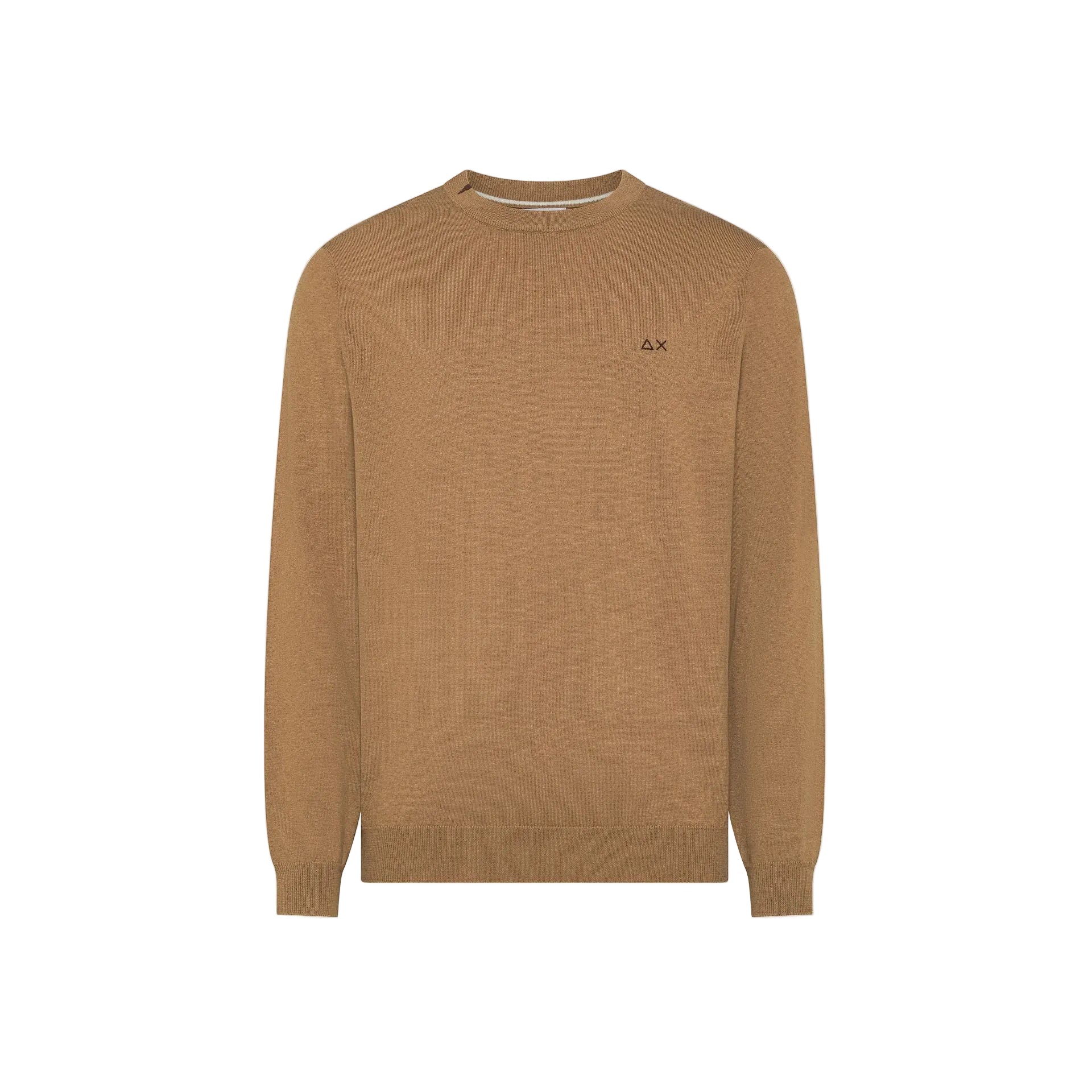 Maglia girocollo in cotone e lana