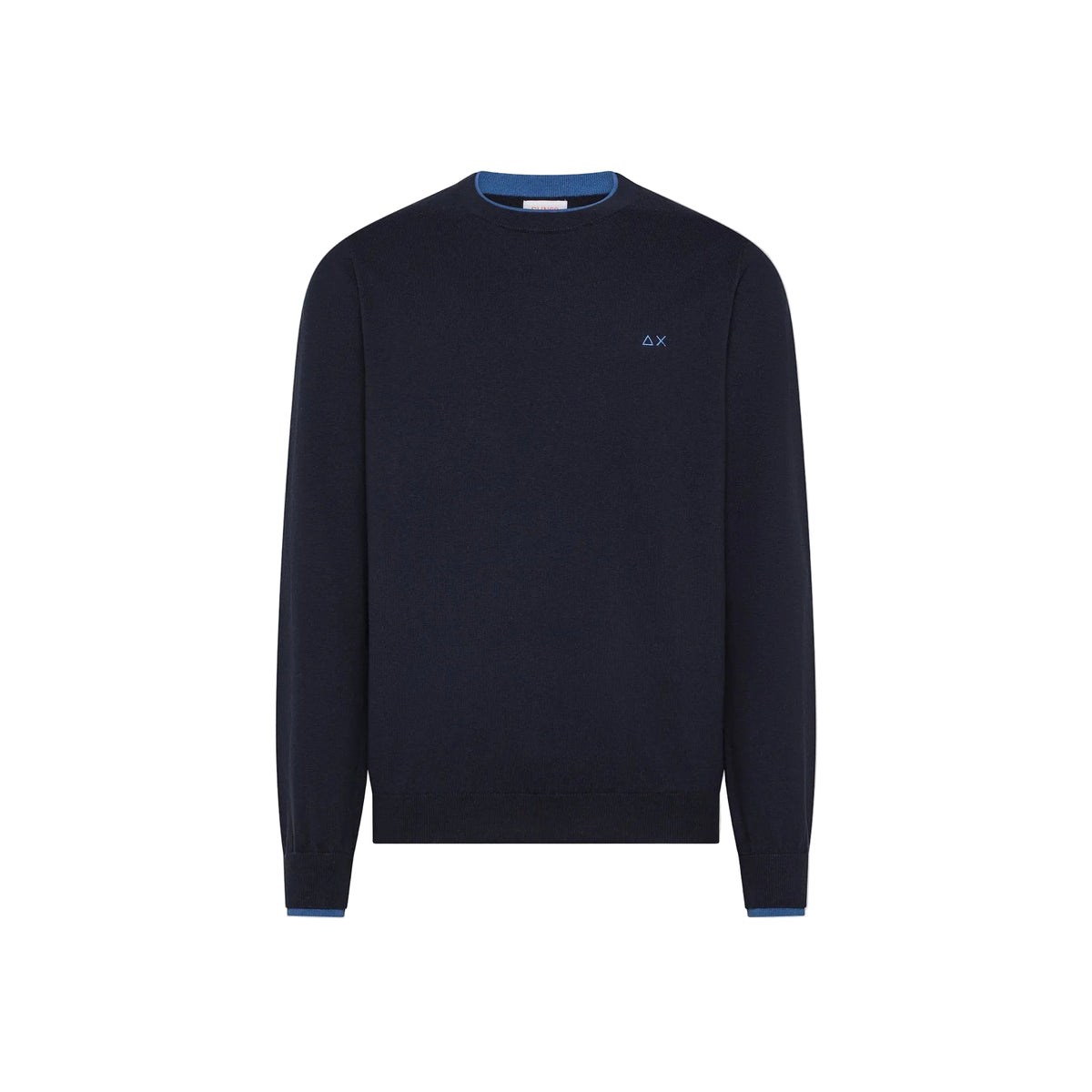 Maglia girocollo in cotone e lana