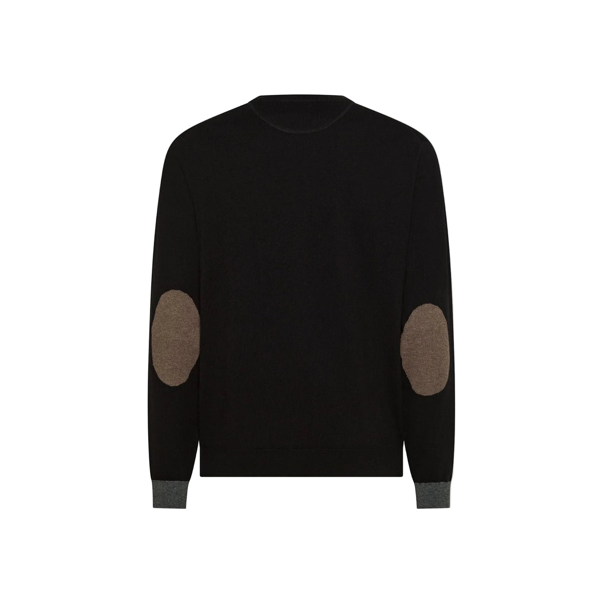 Maglia in cotone e lana Con Toppe in Contrasto