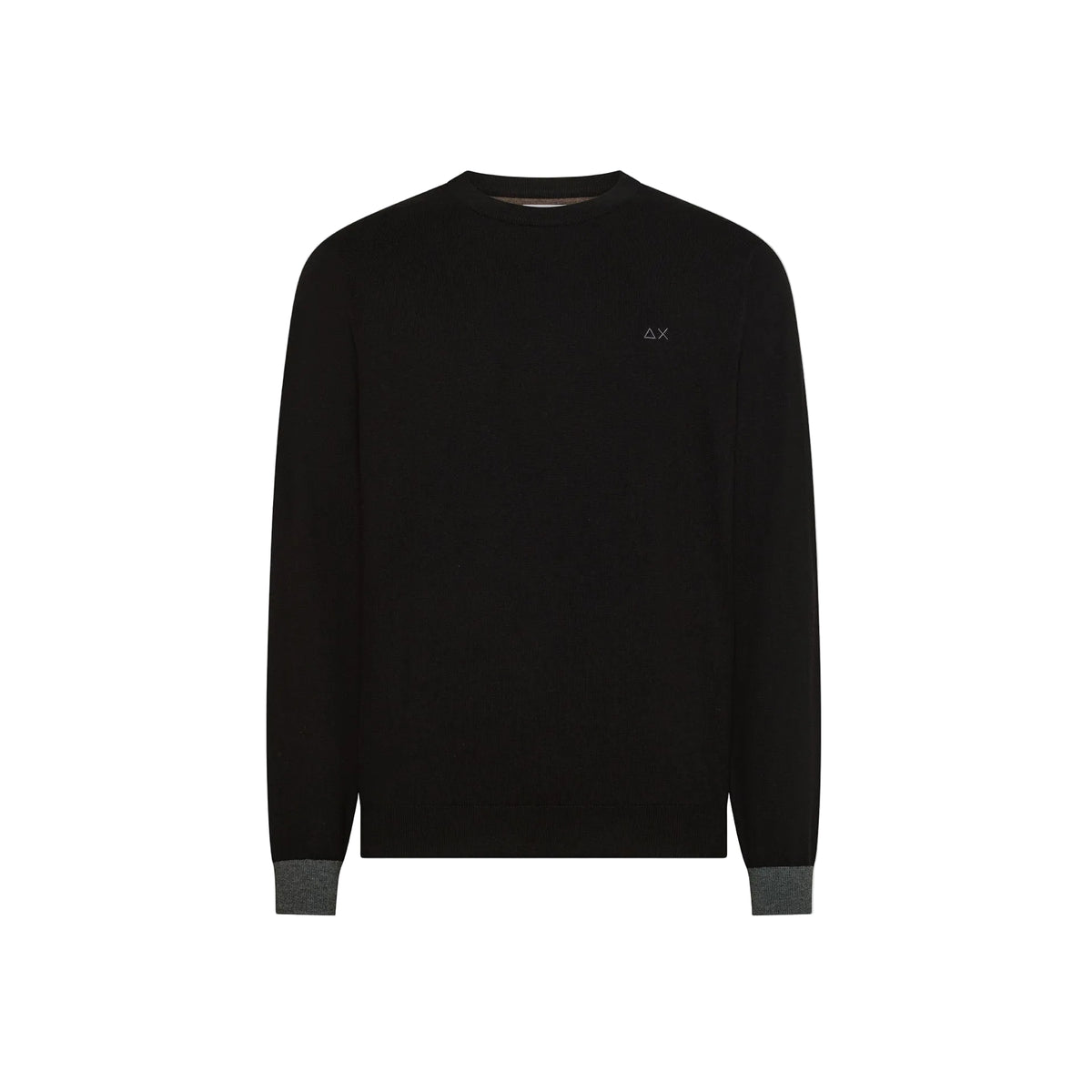 Maglia in cotone e lana Con Toppe in Contrasto