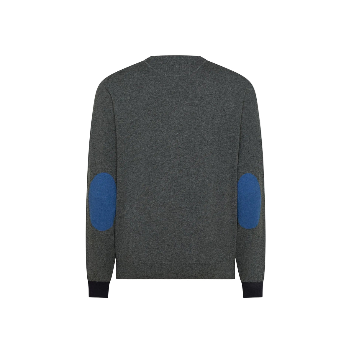 Maglia in cotone e lana Con Toppe in Contrasto