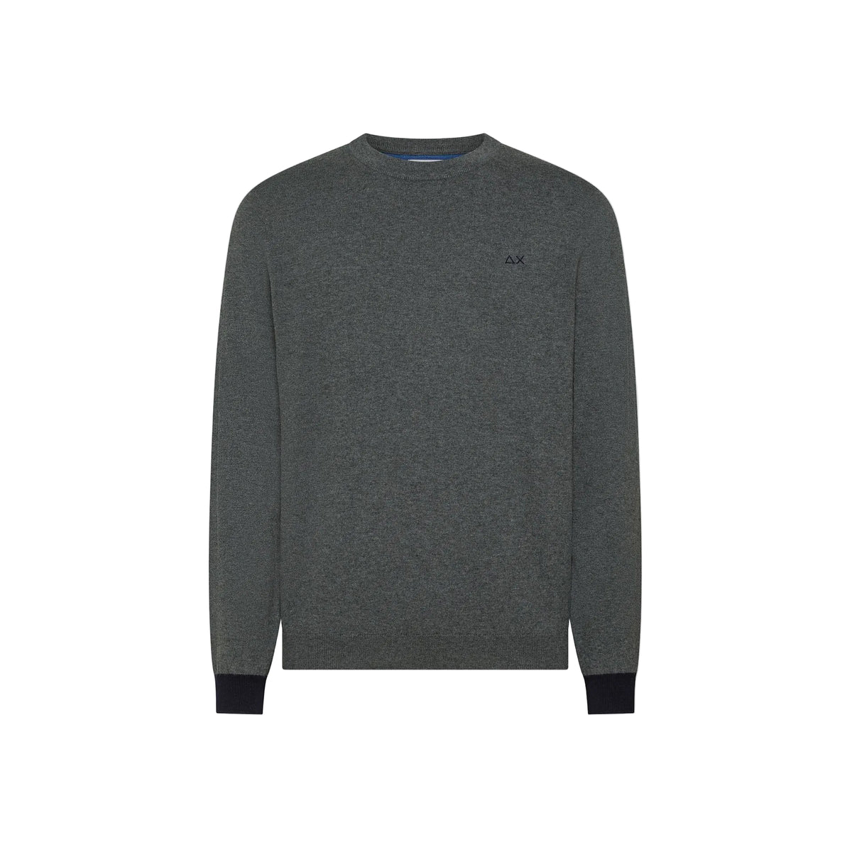 Maglia in cotone e lana Con Toppe in Contrasto